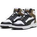Sneaker PUMA "REBOUND V6" Gr. 46, schwarz-weiß (puma white, puma black, chocolate chip) Schuhe Puma