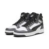 Sneaker PUMA "REBOUND V6", Gr. 47, schwarz-weiß (puma weiß, puma schwarz, shadow gray), unifarben, sportlich, Schuhe