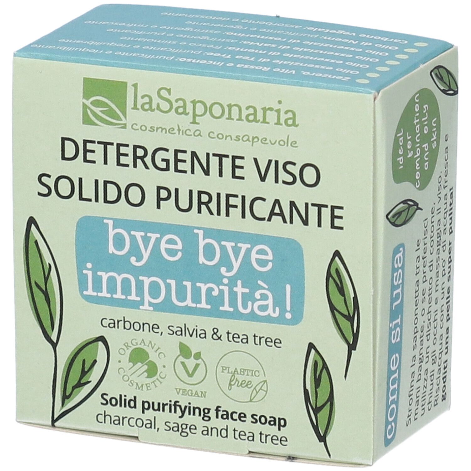 La Saponaria Bye Impurità! - Detergente Viso Purificante Solido 70 g