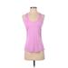 Athleta Active Tank Top: Pink Color Block Activewear - Women's Size X-Small