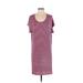 Tommy Bahama Casual Dress - Shift Scoop Neck Short sleeves: Pink Print Dresses - Women's Size Small