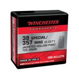 Winchester Ammo Centerfire Handgun Reloading 38 Special .357 125 Grain 100 Bullets WB38HP125X