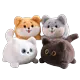 Mini ULde côtes mignonne avec remuage de la queue jouet en peluche pour chiot chat et chien