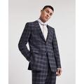 Textured Window Pane Check Suit Jacket