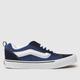 Vans knu skool trainers in navy & white