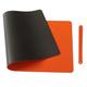 Morain Leder-Schreibtisch-Mauspad, rutschfestes PU-Leder, Büro-Schreibtischmatte, wasserdichte Laptop-Schreibtischunterlage für Büro und Zuhause (Dunkelgrün/Orange, 70 x 35 cm)