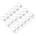 Uxcell 0.98inch 1.73inch Acrylic Button Pin Badge 48 Set Round Pin Blank Buttons Badges Kit Clear