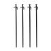 NUOLUX 4Pcs Tent Stakes Steel Nail Tent Pegs Outdoor Inflexible Steel Awning Canopy Tent Stakes Pegs Camping Stakes with Noctilucous Ring (40cm)