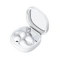 MSHUN Open Ear Headphones Wireless Ear Clip Bone Conduction Headset Wireless Bluetooth Earbuds Sport Earbuds Bluetooth 5.3 Clip-on Earphones 6 Hours Playtime Workout Headphones(White LED Display)