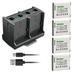 Kastar 4-Pack Battery and Quadruple Charger Compatible with Pentax D-Li92 Megazoom X70 Optio WG-1 Optio WG-1 GPS Optio WG-2 Optio WG-2 GPS Optio WG-3 Optio WG-3 GPS Optio WG-4 Optio WG-5 GPS