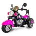 Kids Ride On Motorcycle Toy 3-Wheel Chopper Motorbike with LED Colorful Headlights Horn Pink 6V Battery Powered Riding on Electric Harley Motorcycle for Boys Girls
