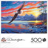 Buffalo Games 500-Piece Darrell Bush Star-Spangled Sunset Interlocking Jigsaw Puzzle