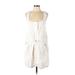 Jason Wu Casual Dress - Mini Scoop Neck Sleeveless: Ivory Solid Dresses - Women's Size 10