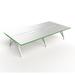 Scale 1:1 EYHOV Rail Quad 4 Person Desk Wood/Metal in Green/White | 29.5 H x 120 W x 63 D in | Wayfair SC-EYDW-4S20-GWSG