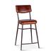 17 Stories Geofrey Upholstery Counter & Bar Stool Upholstered/ in Black/Brown/Yellow | 40.5 H x 18.5 W x 22.5 D in | Wayfair