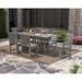 POLYWOOD® Oxford 7-Piece Farmhouse Outdoor Dining Set Plastic in Gray | 72 W x 37.72 D in | Wayfair PWS2067-1-GY