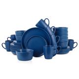 Stone Lain Michelle 32-Piece Dinnerware Set Stoneware Ceramic/Earthenware/Stoneware in Blue | Wayfair BLB0692