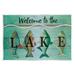 Stupell Industries Au-500-Giclee Welcome To The Lake Fishing Rope Graphic Art in Green | 19 H x 19 W x 0.5 D in | Wayfair au-500_wd_13x19