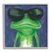 Stupell Industries Au-583-Giclee Frog Wearing Sunglasses Painting by Jennifer Rutledge Painting Canvas in Green | 12 H x 12 W x 1.5 D in | Wayfair