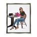 Stupell Industries Burn Book Movie Girl Sitting Framed Floater Canvas Wall Art By Amelia Noyes Canvas in Black/Blue/Pink | Wayfair aw-210_ffl_24x30