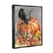 Stupell Industries Autumn Crow Pumpkin Botanicals by ND Art Graphic Art Canvas in Gray/Orange | 21 H x 17 W x 1.7 D in | Wayfair aw-099_ffb_16x20