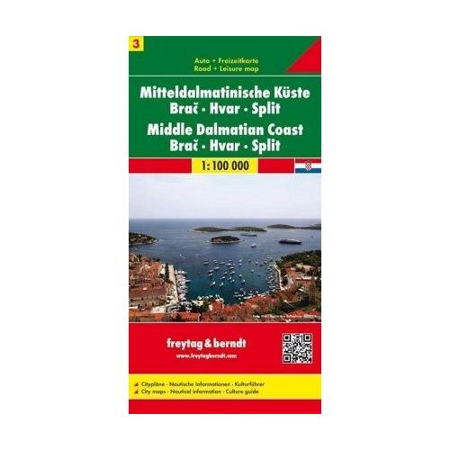 Mitteldalmatinische Küste, Brac – Hvar – Split. Srednja dalmatinska obala. Midden dalmatische kust. Tl.3