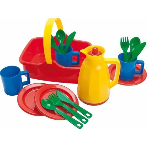Picknickkorb für 3 Personen, 18-teilig, aus Kunststoff, Spielzeug - Dantoy A/S