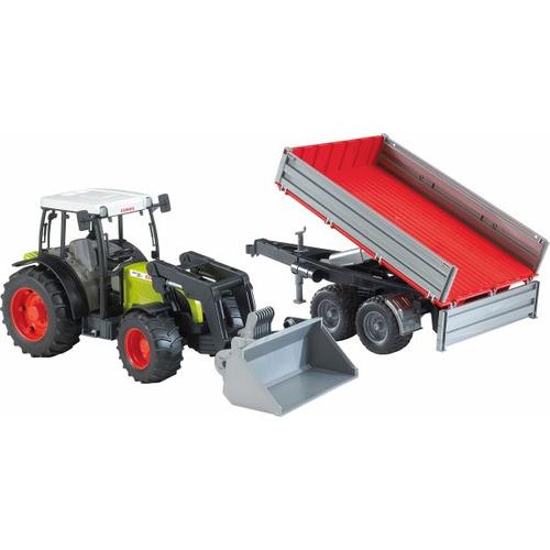 Bruder 2112 – Claas: Nectis 267F + Frontlader + Anhänger – Bruder