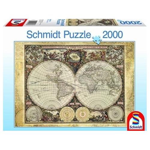 Schmidt 58178 - Historische Weltkarte, 2000 Teile Puzzle - Schmidt Spiele