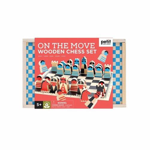 On the Move Wooden Chess Set – Petit Collage