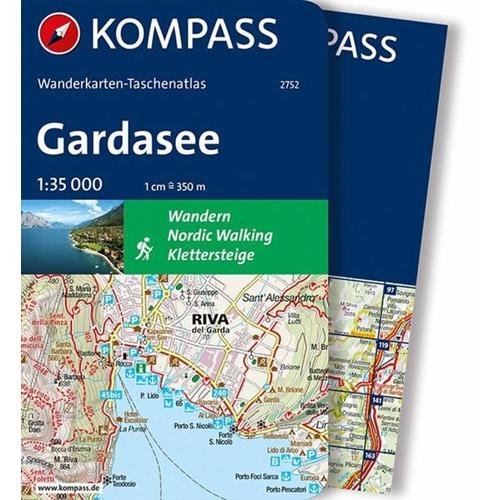 KOMPASS Wanderkarten-Taschenatlas Gardasee 1:35.000