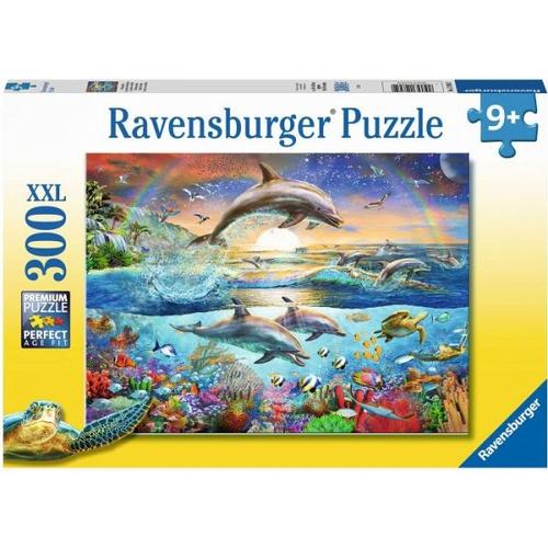 Ravensburger Kinderpuzzle - 12895 Delfinparadies - Unterwasserwelt-Puzzle für Kinder ab 9 Jahren, mit 300 Teilen im XXL-Format - Ravensburger Verlag
