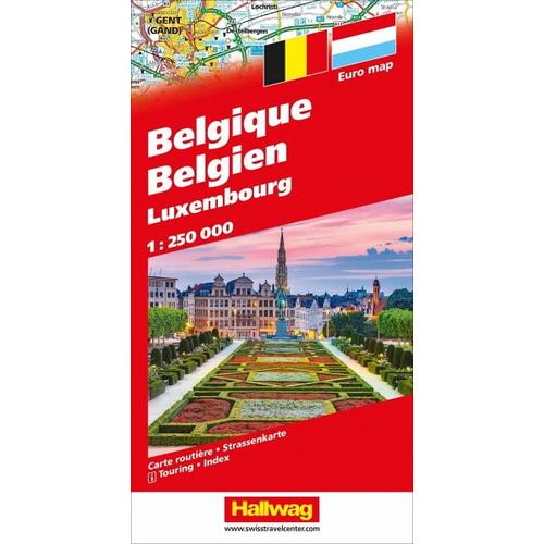 Belgien / Luxemburg Strassenkarte 1:250 000