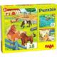 HABA 305237 - Puzzles Bauernhoftiere, 3 Puzzles mit 12, 15 und 18 Teilen und unterschiedlichen Tiermotiven - HABA Sales GmbH & Co. KG