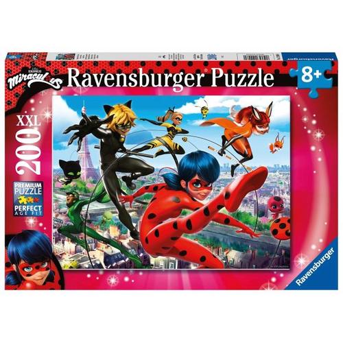 Ravensburger Puzzle 12998 - Superhelden-Power - 200 Teile XXL Miraculous Puzzle für Kinder ab 8 Jahren - Ravensburger Verlag