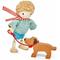 Tender Leaf 7508143 - Puppe Mr. Goodwood mit Hund, Puppenhaus-Zubehör, 2-teilig - Carletto