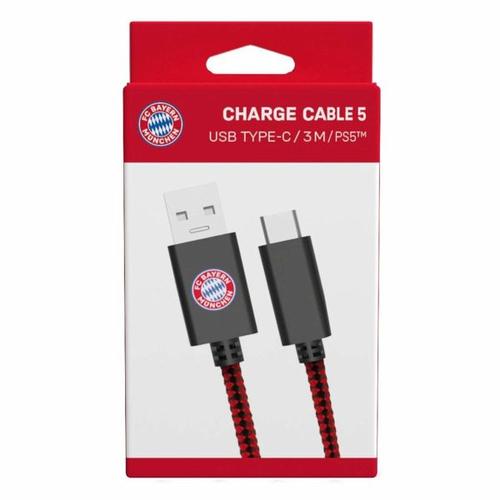 Snakebyte CHARGE CABLE 5, Ladekabel, 3m, FC Bayern München – Snakebyte