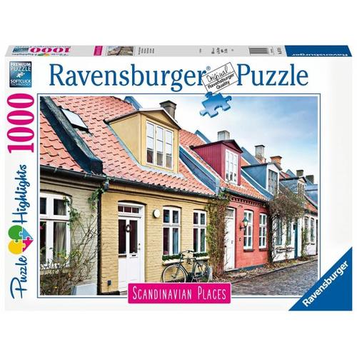 Ravensburger Puzzle Scandinavian Places 16741 – Häuser in Aarhus, Dänemark 1000 Teile Puzzle für Erwachsene und Kinder ab 14 Jahren