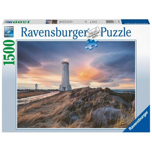 Ravensburger Puzzle 17106 Magische Stimmung über dem Leuchtturm von Akranes, Island 1500 Teile Puzzle - Ravensburger Verlag