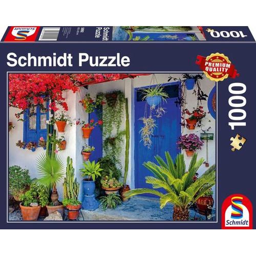 Schmidt 58992 – Mediterrane Haustür, Puzzle, 1000 Teile – Schmidt Spiele