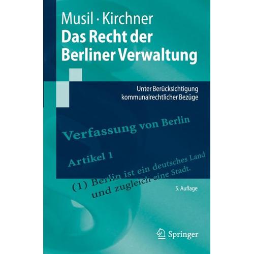 Das Recht der Berliner Verwaltung – Andreas Musil, Sören Kirchner