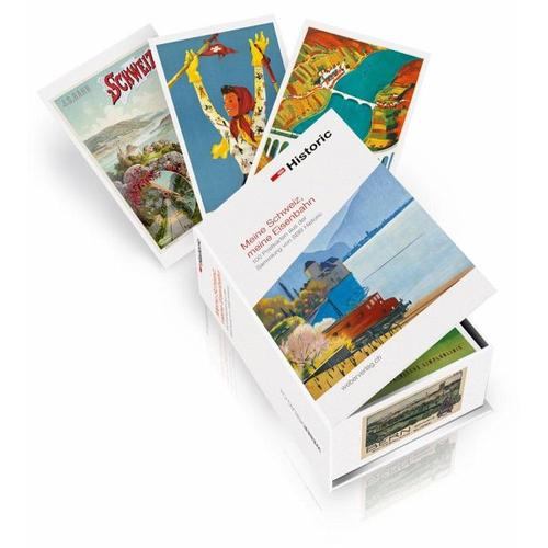 Postkartenbox Meine Schweiz, Meine Eisenbahn - Herausgegeben:SBB Historic
