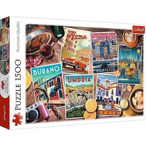 Puzzle 1500 - Reise durch Europa - Trefl
