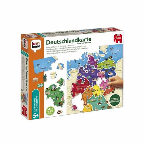 Jumbo 19927 - Ich lerne die Deutschlandkarte, Puzzle, Lernspiel - Jumbo / Jumbo Spiele