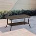 Winston Porter Herwick Coffee Table Metal/Wicker/Rattan in Brown | 19.5 H x 42 W x 23.5 D in | Outdoor Furniture | Wayfair