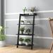 Ebern Designs 4-tier Ladder Shelf 43” Tall en Leaning Bookshelf Display Rack Modern Shelving Stand w/ Anti-tipping Device White in Black | Wayfair