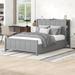 Red Barrel Studio® Maraj Full Size Platform Bed w/ Drawers & Storage Shelves Wood in Gray | 50 H x 56.7 W x 87.7 D in | Wayfair