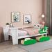 Harriet Bee Twin Daybed w/ Desk Wood in White | 29.5 H x 40.9 W x 77.8 D in | Wayfair AD4F07395C8846E9AA79EBA979B8D645