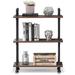 Williston Forge Bafford 30" W x 12" D Storage Shelving Unit Wood/Steel in Brown/Gray | 38.6 H x 30 W x 12 D in | Wayfair