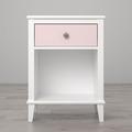 Red Barrel Studio® Nightstand, White/ in Pink | Wayfair 846076E0FEFB47E5828044795910CCFE